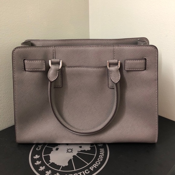 Michael Kors Grey Satchel Crossbody Bag - Picture 3 of 10